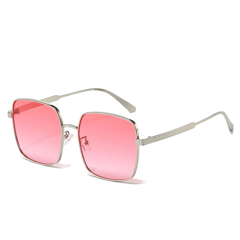 Oversized Square Sunglasses For Women Men Metal Frame Retro Vintage UV400 Protection Gradient Lenses Fashion Eyewear