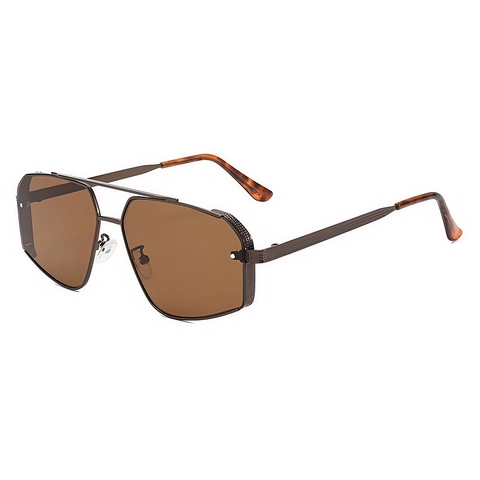 Retro Oversized Piloot Zonnebril Metalen Frame UV400 Bescherming PC Lens Vintage Mode Brillen Voor Heren En Dames