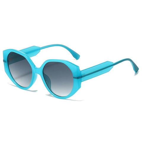 Occhiali Da Sole Poligonali Oversize Per Donna E Uomo Protezione UV400 Retro Montatura In Plastica Geometrica Lenti PC