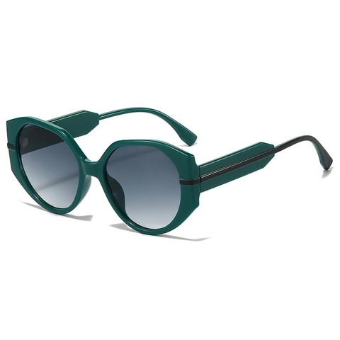 Occhiali Da Sole Poligonali Oversize Per Donna E Uomo Protezione UV400 Retro Montatura In Plastica Geometrica Lenti PC