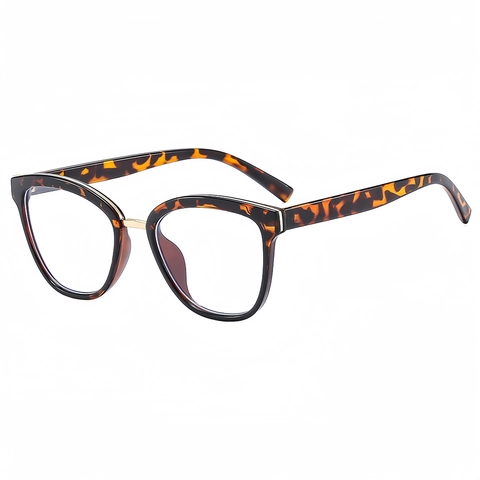Gafas De Bloqueo De Luz Azul Cuadradas Retro Montura De PC Con Decoración De Metal Dorado Gafas Para Mujeres Hombres