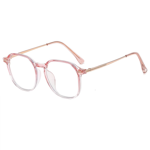 Montatura Per Occhiali Vintage Quadrata Tonda Anti Luce Blu Occhiali PC Metallo Minimalista Moda Donna Uomo