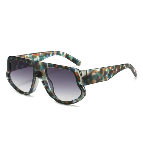 Oversized Irregular Sunglasses PC Thick Frame UV400 Protection Outdoor Trendy Retro Fashion Shades For Women Men