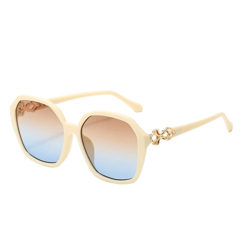 Oversized Polygon Sonnenbrille Für Damen PC Rahmen Verlaufsgläser UV400 Schutz Vintage Geometrisches Design Mode Outdoor