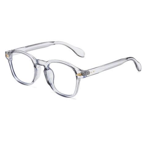 Vintage Square Blue Light Blocking Glasses PC Frame AC Lens Anti-Eyestrain Metal Wing Decor Unisex Plain Eyeglasses
