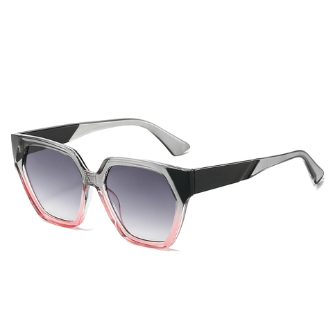 Occhiali Da Sole Geometrici Oversize Di Moda Montatura PC UV400 Sfumati Colorati Esterni Unisex