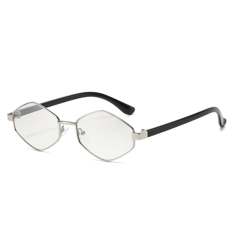 Lunettes De Soleil Hexagonales Géométriques Monture Métal Protection UV400 Style Rétro Vintage Mode Pour Hommes Femmes