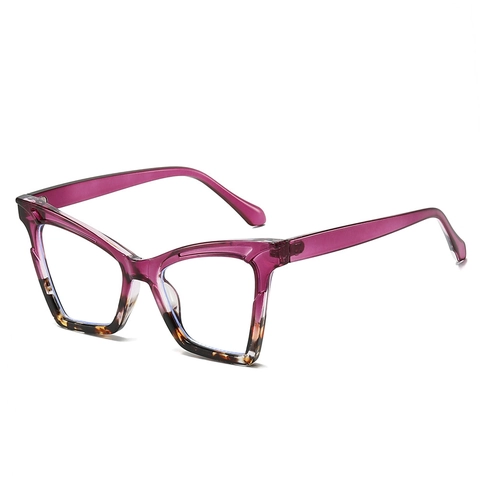 Montatura Per Occhiali Cat Eye Anti Luce Blu PC Moda Grande Cornice Vintage Donne Occhiali Stile Retrò Eyewear