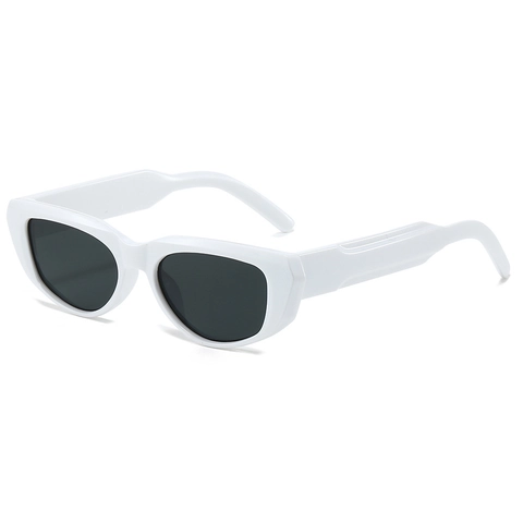 Retro Cat Eye Zonnebril Vintage UV400 Bescherming PC Frame AC Lens Mode Trendy Eyewear Voor Heren Dames Outdoor