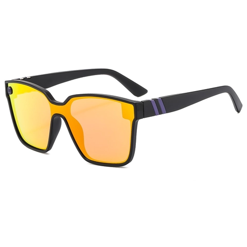 Occhiali Da Sole Quadrati Protezione UV400 Montatura In PC Oversize Lenti A Specchio Retro Trendy Bandiera Unisex