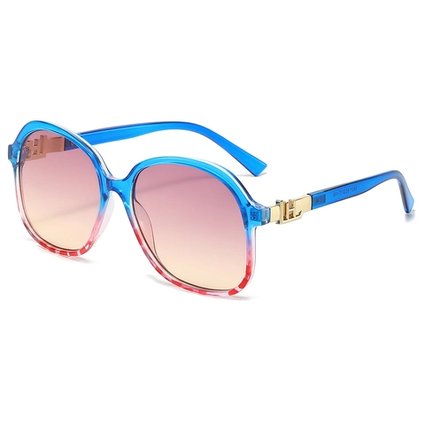 Fashion Square Large Frame Sunglasses UV400 Protection Gradient PC Lens Plastic Metal Frame Retro Outdoor For Women