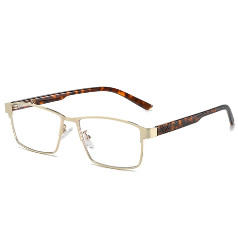 Retro Blue Light Blocking Glasses Metal PC Rectangular Frame Square Optical Eyewear Business Casual Men Women