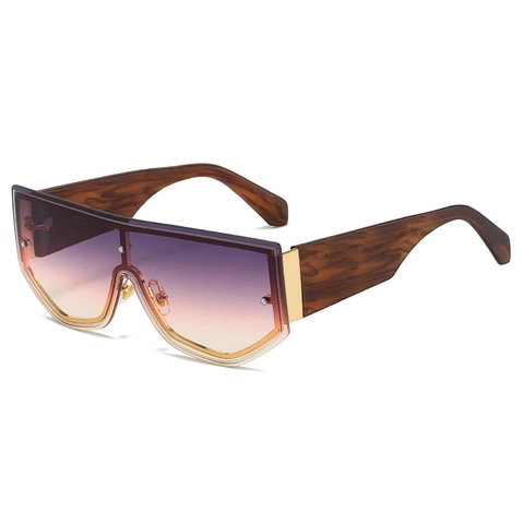 Occhiali Da Sole Shield Sovradimensionati Lente Sfumata Monopezzo Integrata Montatura PC Protezione UV400 Ins Tendenza Y2K Punk All Aperto Guida Moda