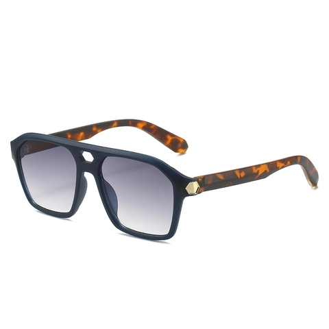 Vintage Square Sunglasses UV400 Protection PC Frame Hollow Double Bridge Retro Aviator Style Outdoor Driving For Men Women