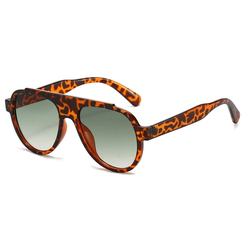 Occhiali Da Sole Aviator Oversize Montura PC Lenti AC Protezione UV400 Vintage Trendy Streetwear Unisex