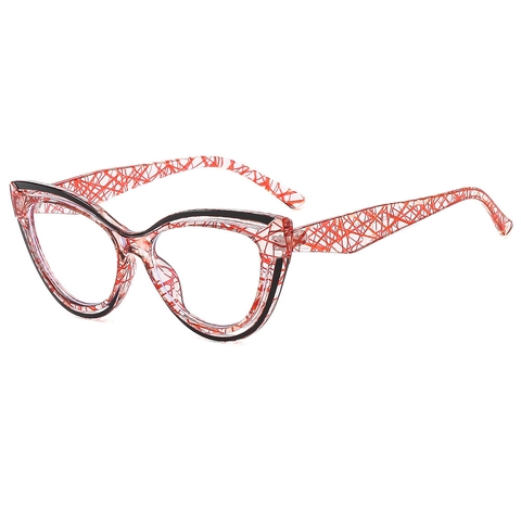 Montature Per Occhiali Cat Eye TR90 Anti Luce Blu Lenti Trasparenti Patchwork Colore Occhiali Donne Uomini