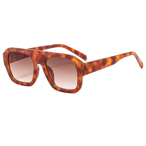 Vintage Oversized Vierkante Zonnebril PC Montuur AC Lenzen UV400 Bescherming Mode Outdoor Reizen Brillen Voor Heren Dames