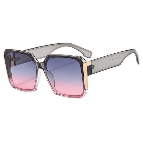 Occhiali Da Sole Quadrati Oversize Retro Vintage Montatura PC Lente AC Protezione UV400 Moda Per Viaggi All'aperto Uomini Donne