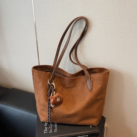 Damen Minimalistisch Große Kapazität PU Leder Tragetasche Mode Einfache Pendeln Schultertasche Studenten Schultasche