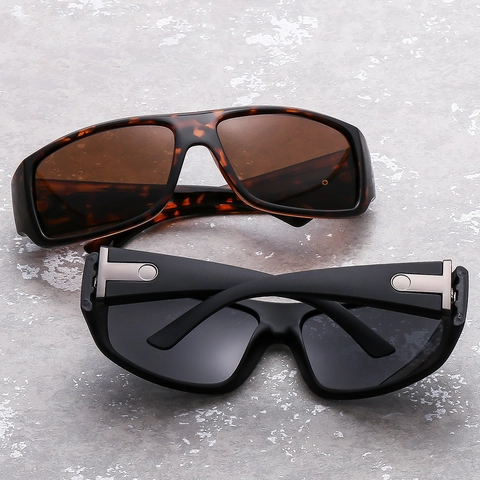 Sport Sonnenbrille Quadratischer PC Rahmen UV400 Schutz Radfahren Fahren Outdoor Retro Mode Brille Unisex
