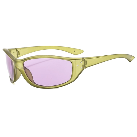 Sport Sonnenbrille UV400 PC Wrap Around Mode Katzenauge Für Radfahren Outdoor Fahren Retro Niete Unisex