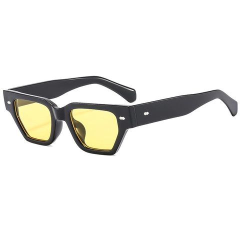 Vintage Square Sunglasses Small Frame UV400 Protection PC Rivet Decor Fashion Outdoor Eyewear Men Women