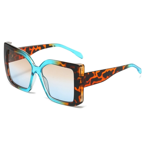 Occhiali Da Sole Quadrati Oversize Vintage Retro Protezione UV400 Montatura PC Lenti Sfumate Moda