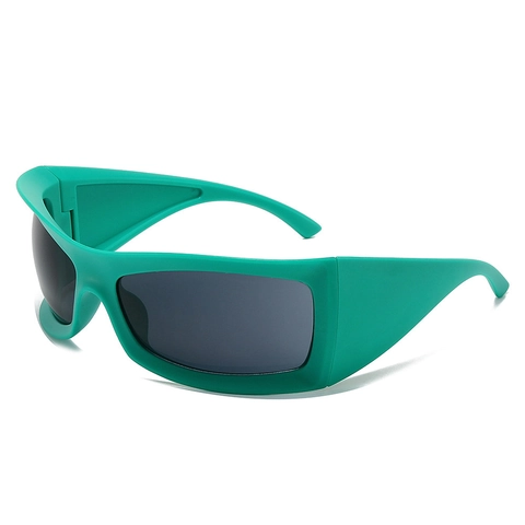 Occhiali Da Sole Sportivi Rettangolari Montatura PC Protezione UV400 Antivento Ciclismo Pesca Moda Y2K Avvolgenti Unisex