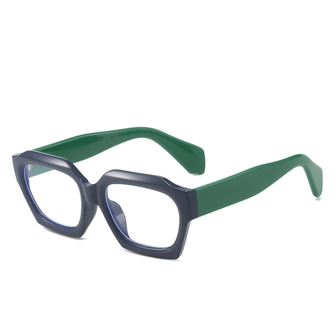 Occhiali Anti Luce Blu Montatura Poligono Irregolare PC Spessa Occhiali Ottici Geometrici Unisex