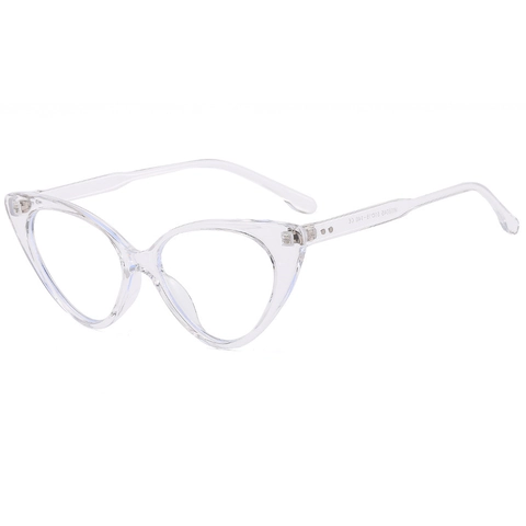 Montura De Gafas Cat Eye PC Anti Luz Azul Retro Vintage Moda Lente Clara Gafas Ópticas Para Mujeres Hombres