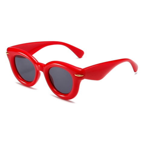 Gafas De Sol Ovaladas Retro Montura Gruesa De PC Protección UV400 Gafas De Moda Con Decoración Metálica Unisex
