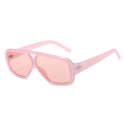 Sunglasses Vintage Oversized Square PC Frame Double Bridge UV400 Protection Fashion Outdoor Travel Eyewear For Men Women