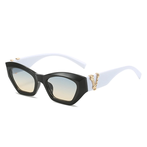 Occhiali Da Sole Occhio Di Gatto Vintage Montatura PC Protezione UV400 Occhiali Alla Moda Per Donna Viaggio Festa