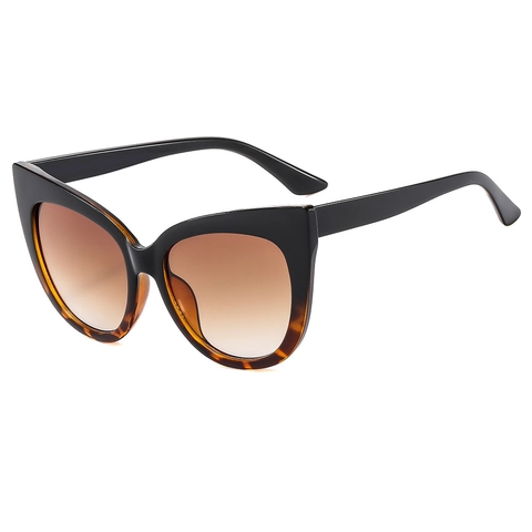 Occhiali Da Sole Occhio Di Gatto Donna Oversized UV400 Montura PC Lenti Sfumate Glitter Retro Moda All Aperto