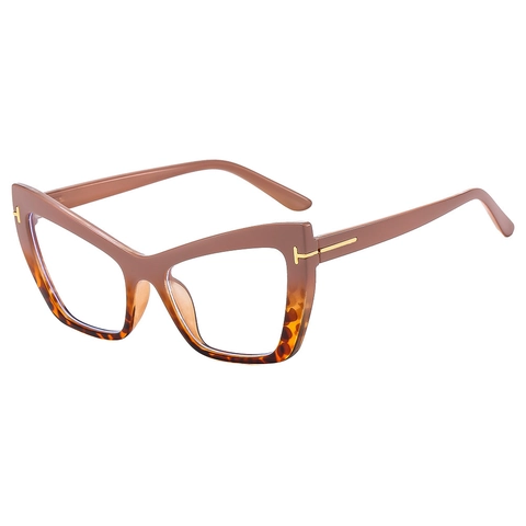 Occhiali Da Vista Cat Eye Anti Luce Blu Montura Moda Retro Decorazione In Metallo A T Per Donna
