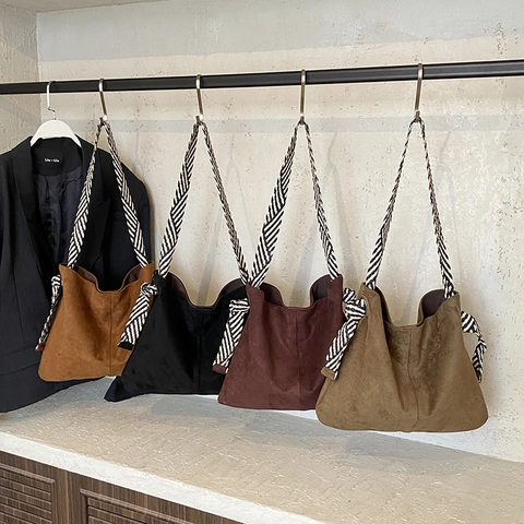 Women Retro Frosted PU Leather Large Capacity Tote Bag Contrast Stripe Woven Shoulder Strap Commuter Shopper Hobo Bag