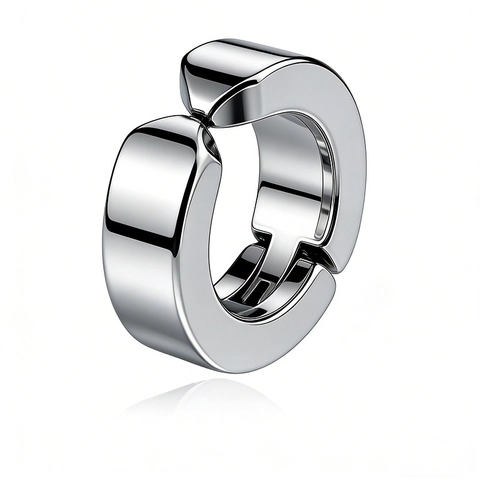 Clip On Hoop Ohrringe Edelstahl Ohne Piercing Punk Scharnier Ohrmanschetten Für Herren Damen Gothic Schmuck Hip Hop Stil