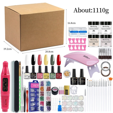 Lampada UV LED Professionale Fresa Elettrica Smalto Gel Polvere Acrilica Strass Pennelli Manicure Salone Casa Fai Da Te