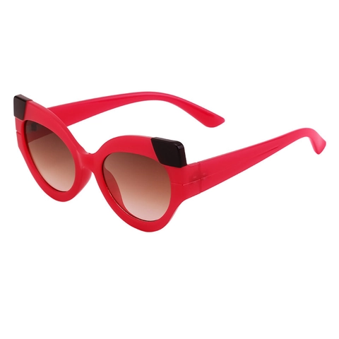 Gafas De Sol Cat Eye Protección UV400 Montura De PC Lente Degradada De AC Moda Retro Bloque De Color Para Mujeres Hombres