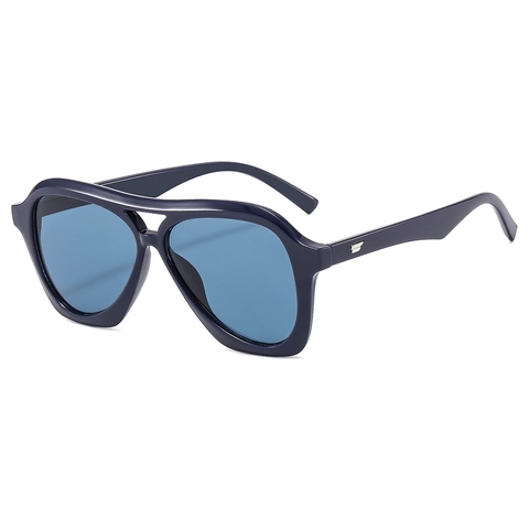 Occhiali Da Sole Aviatore Retro Montatura PC Grande Doppio Ponte Protezione UV400 Occhiali Moda Per Uomini Donne Stile Classico