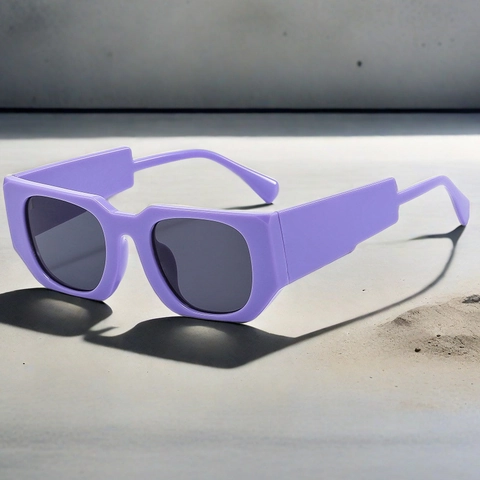 Square Frame Sunglasses UV400 Protection Retro Thick Frame Geometric Fashion Eyewear For Women Men