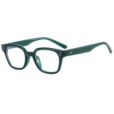 Retro Square Anti Blue Light Glasses Frame With Rivet Decoration For Men And Women Fashion Optical Eyewear PC Material