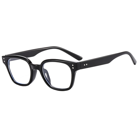 Retro Square Anti Blue Light Glasses Frame With Rivet Decoration For Men And Women Fashion Optical Eyewear PC Material
