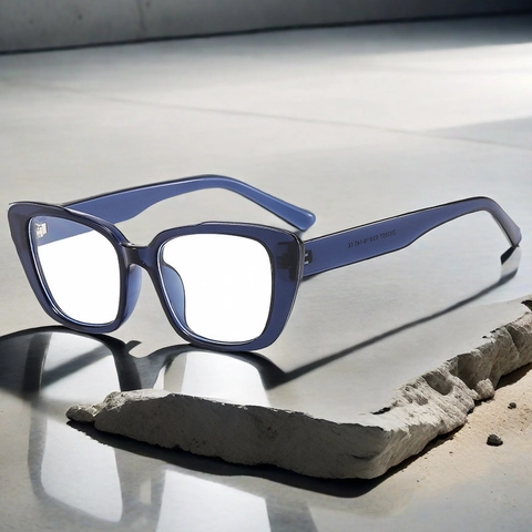 Cat Eye Square Eyewear Frames For Women Retro Fashionable Non Prescription Clear Lens PC Frame Lightweight