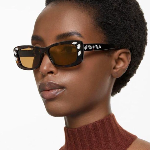Vintage Square Frame Sunglasses With Rhinestones UV400 Protection Retro Fashion Eyewear For Women Commute