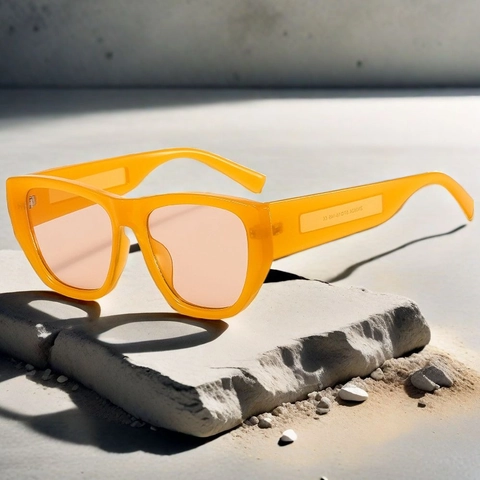Retro Y2K Sunglasses Thick Frame Candy Color UV400 Protection Square Rectangular Eyewear For Women Men Fashion Streetwear