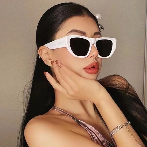 Retro Y2K Sunglasses Thick Frame Candy Color UV400 Protection Square Rectangular Eyewear For Women Men Fashion Streetwear