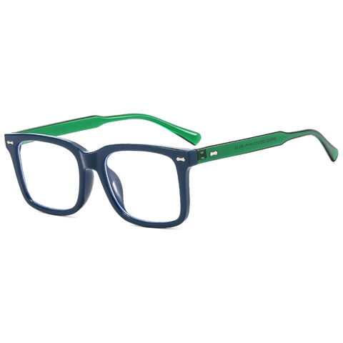 Montatura Per Occhiali Quadrati Retrò Anti Luce Blu Moda Con Borchie Decorative Per Uomo E Donna Stile College