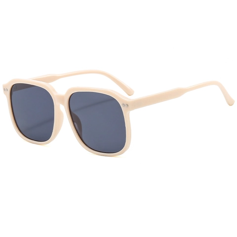 Fashion Oversized Square Sunglasses UV400 Protection PC Frame AC Lens Vintage Rivet Decorative Eyewear For Women Men
