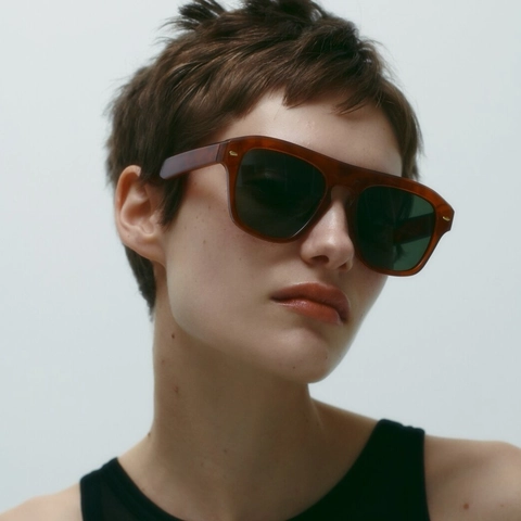 Retro Square Thick Frame Sunglasses UV400 Protection PC AC Vintage Luxury Hip Hop Eyewear For Men Women